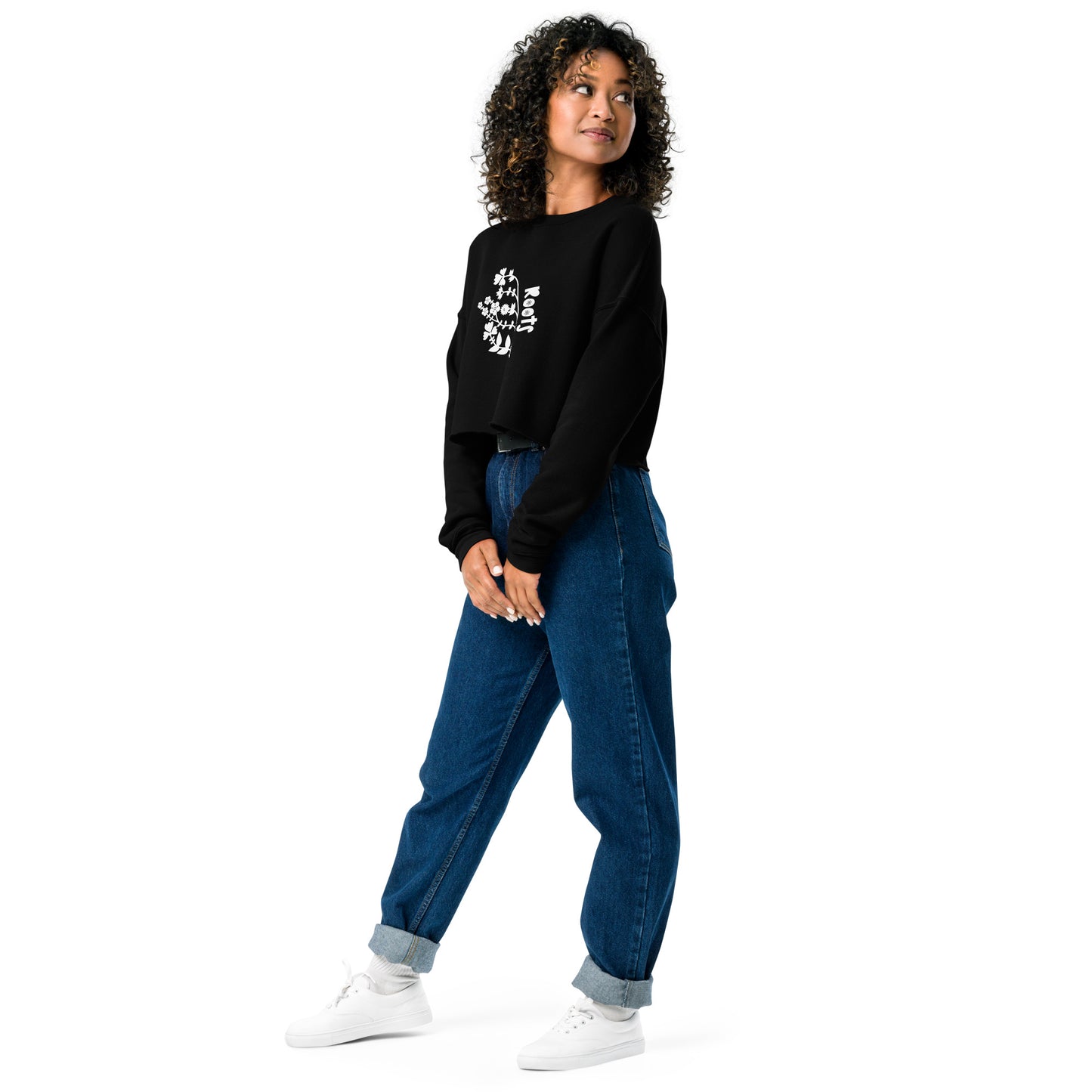 ROOTS! Crop Sweatshirt. Flowers.