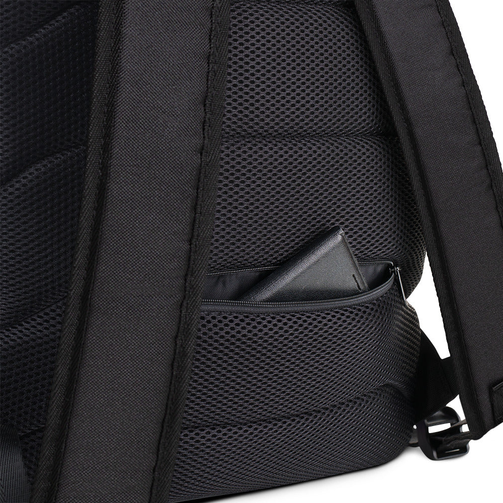 OUT OF SPACE. Backpack, water-resistant. FAKE HUMAN BEING.