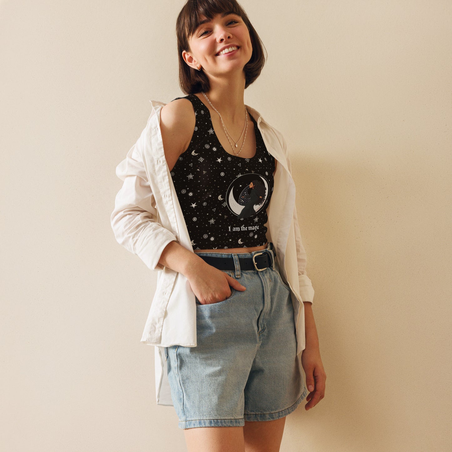 UNDER THE INFLUENCE. Crop Top. MOON CHILD.