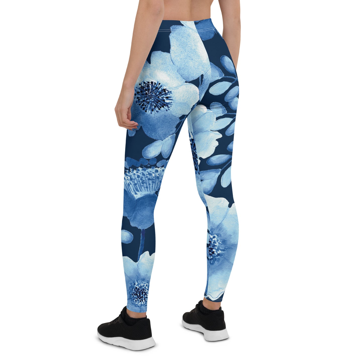 FLOWER POWER! Leggings, blue.