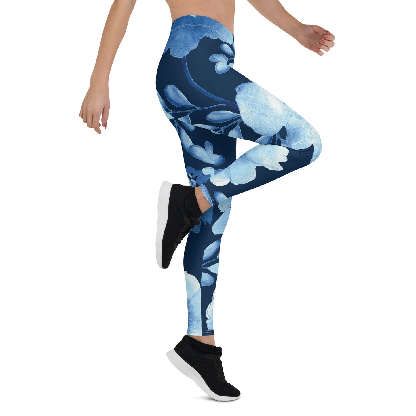 FLOWER POWER! Leggings, blue.