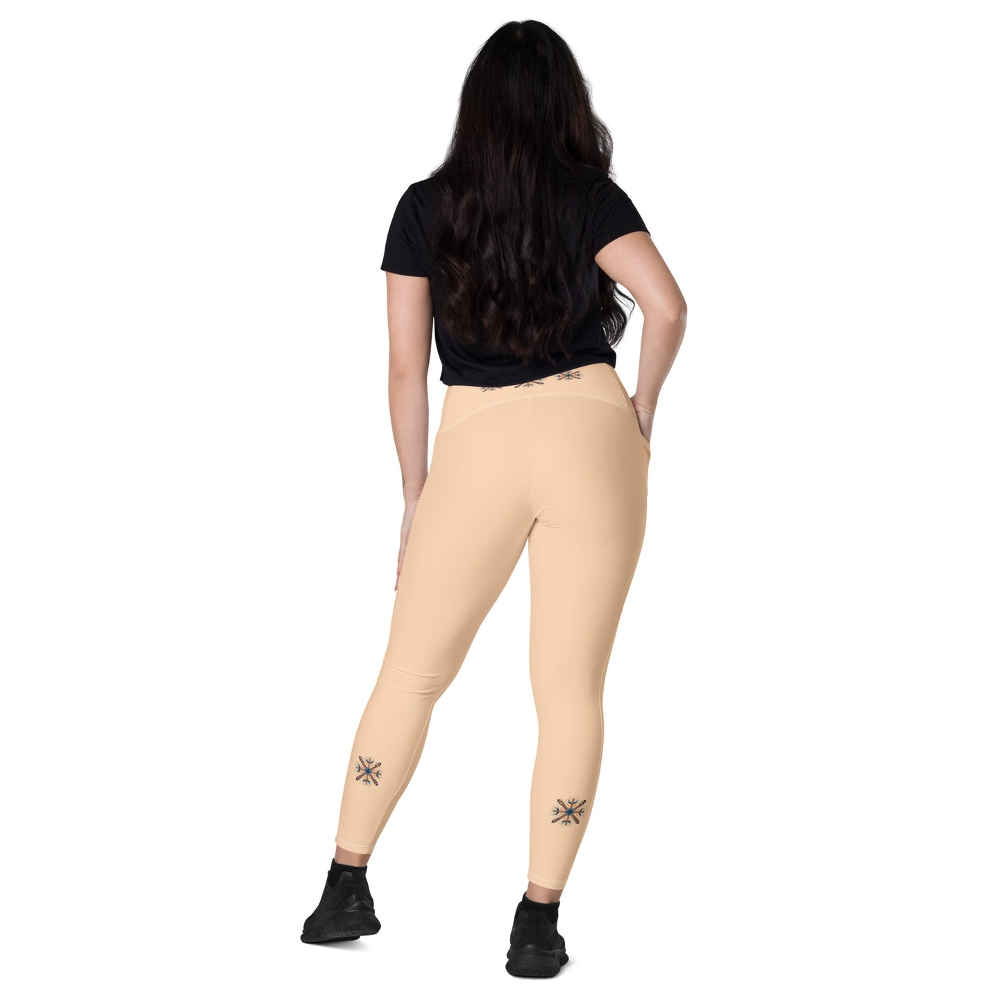 VIBE TRIBE. Leggings with pockets. Cream.