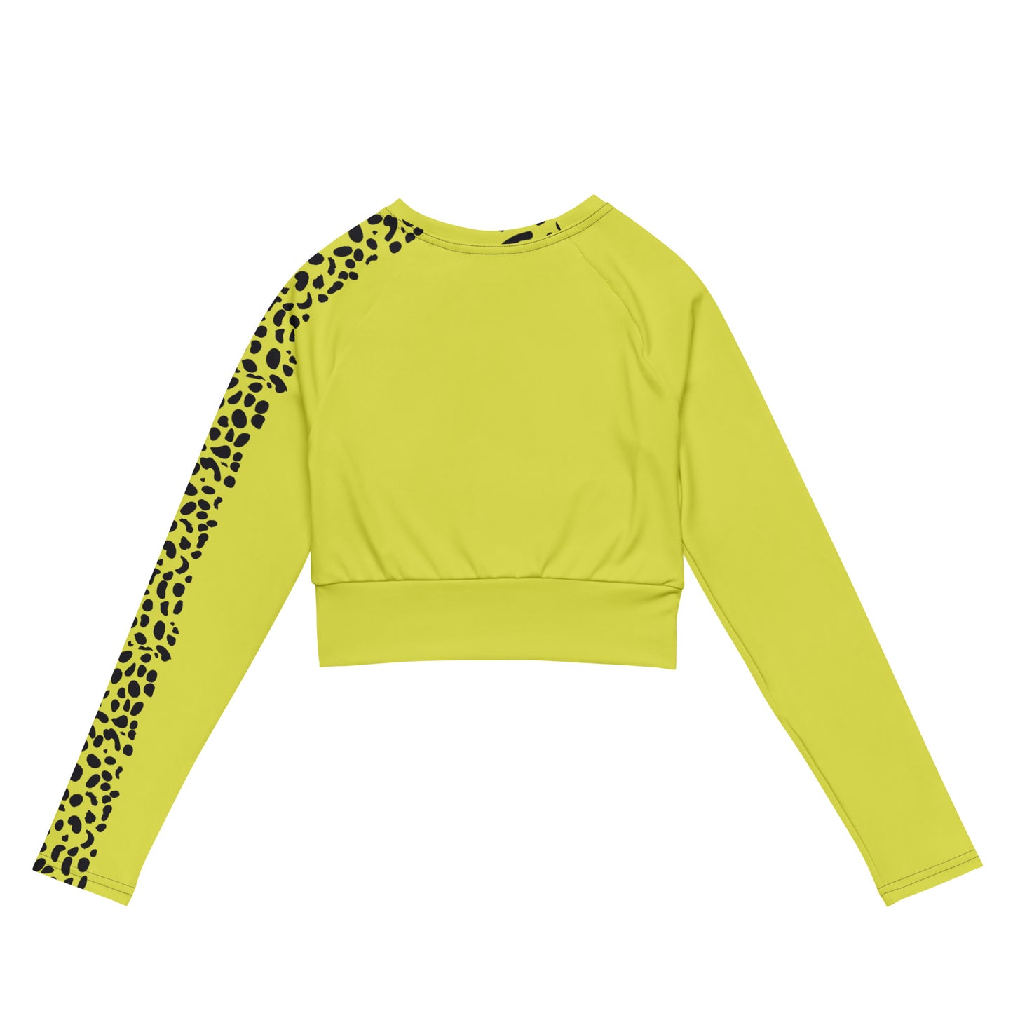 ANIMAL INSTINCT. Recycled long-sleeve crop top
