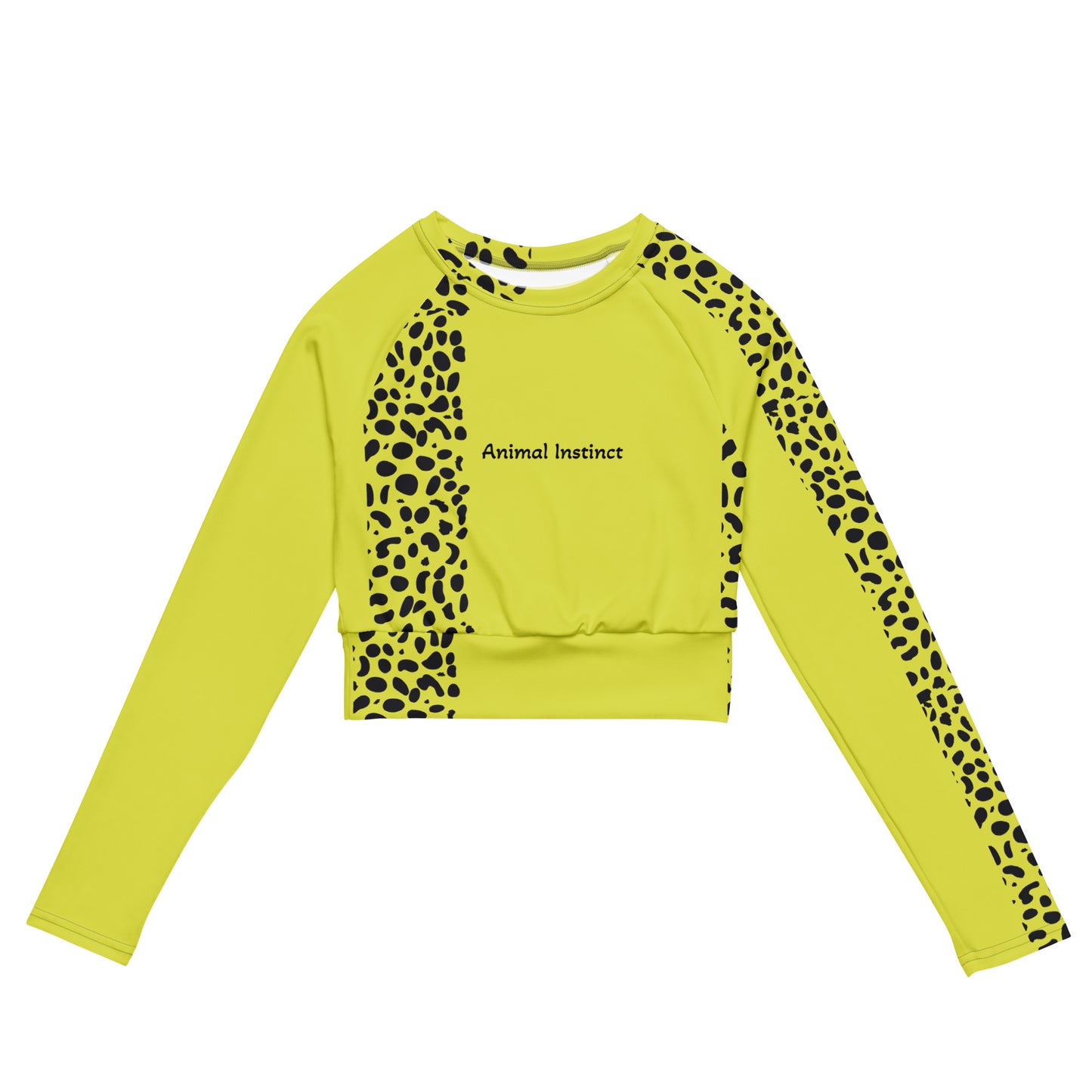 ANIMAL INSTINCT. Recycled long-sleeve crop top
