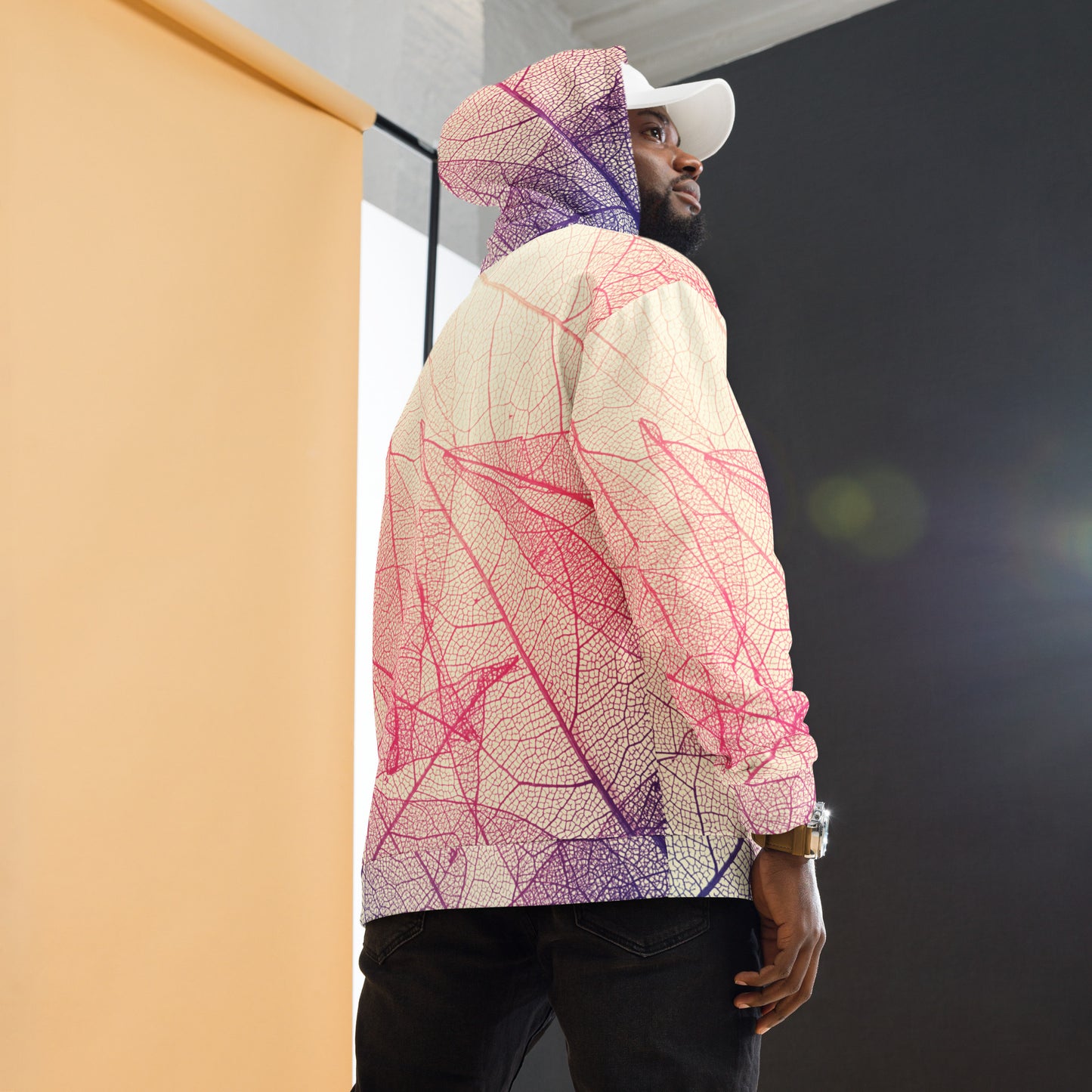 FLOWER POWER. Unisex Hoodie. Leaf.