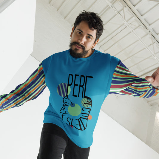 ATTITUDE. Unisex Sweatshirt. PERSPECTIVE. Blue.