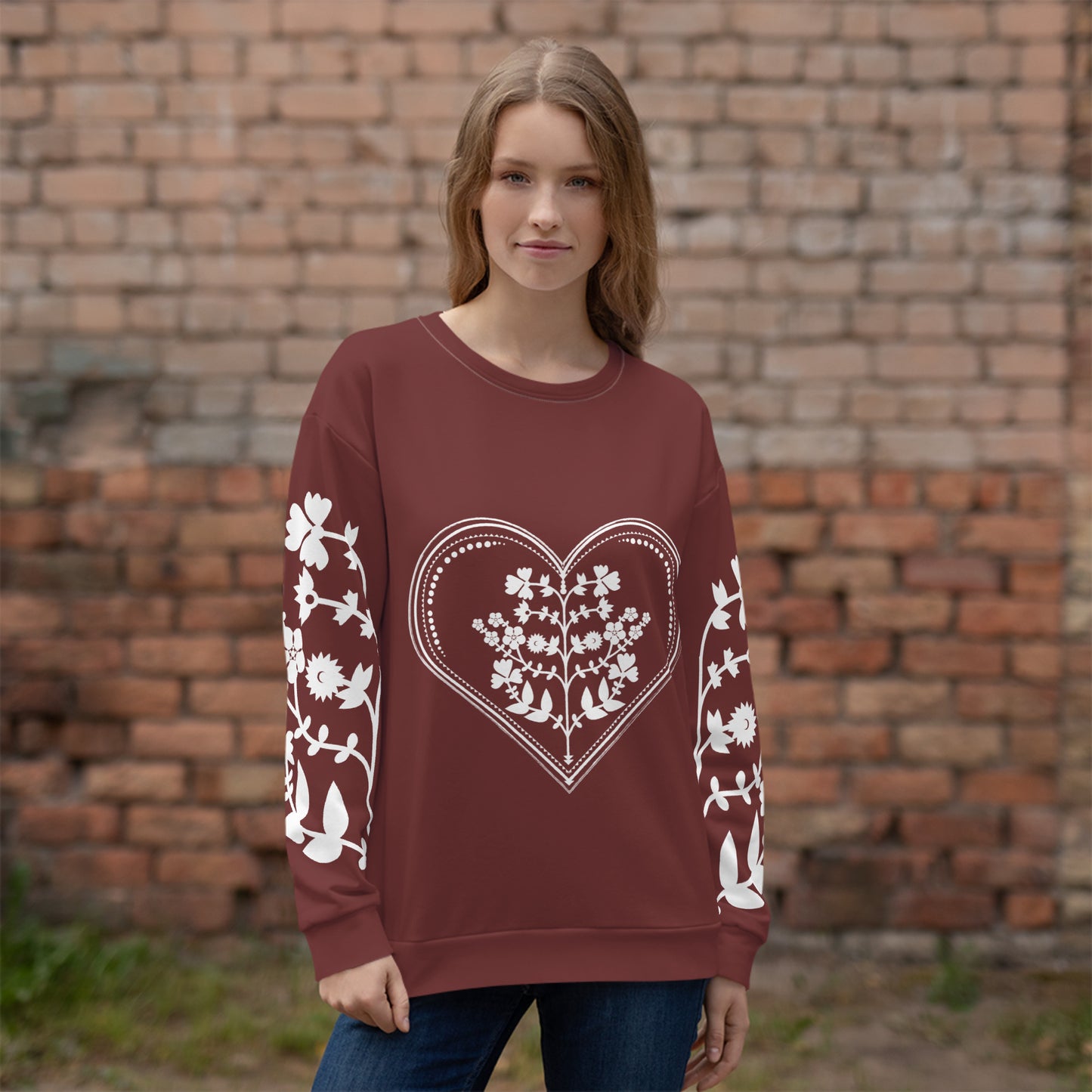 ROOTS! Unisex Sweatshirt. Folklore. Wine red.