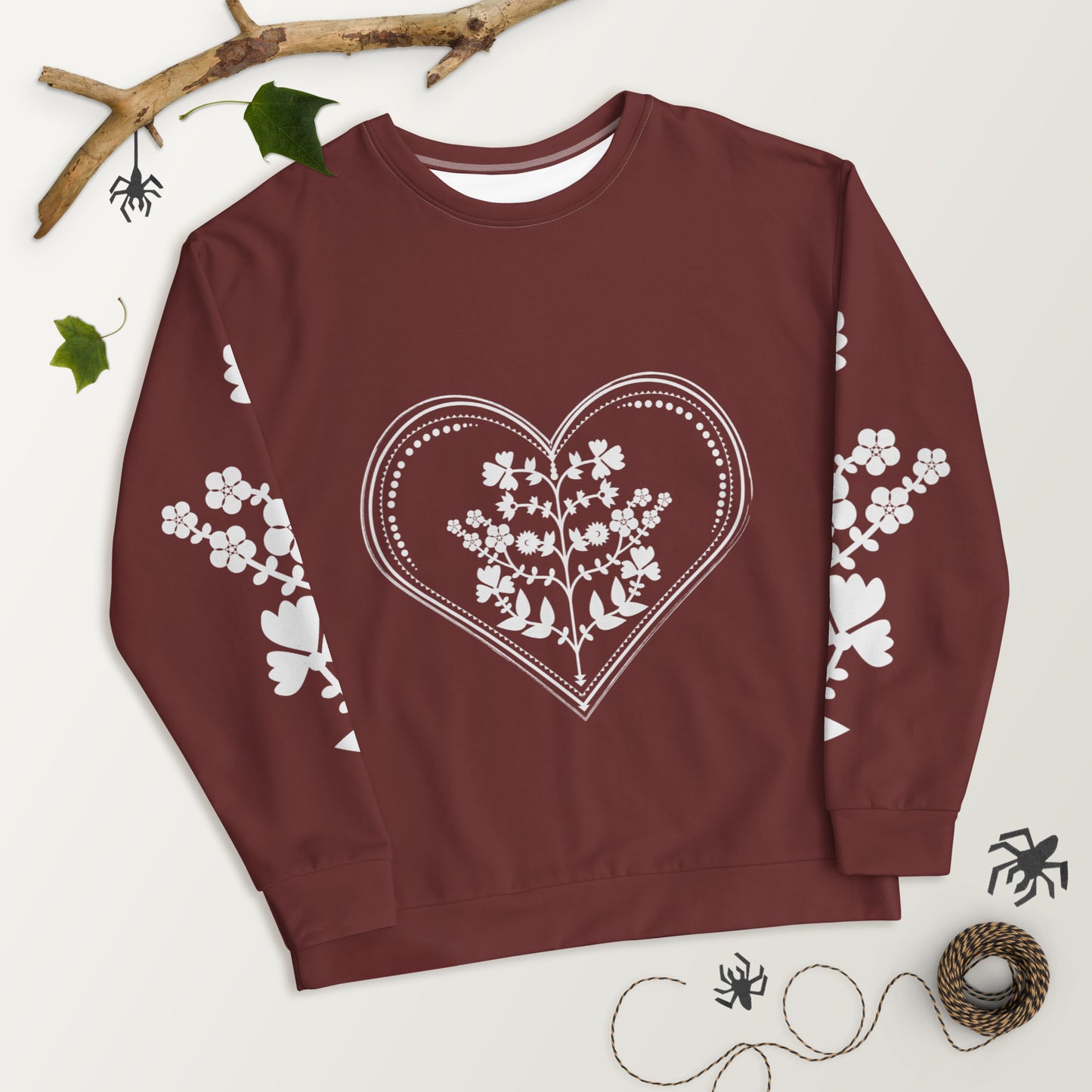 ROOTS! Unisex Sweatshirt. Folklore. Wine red.