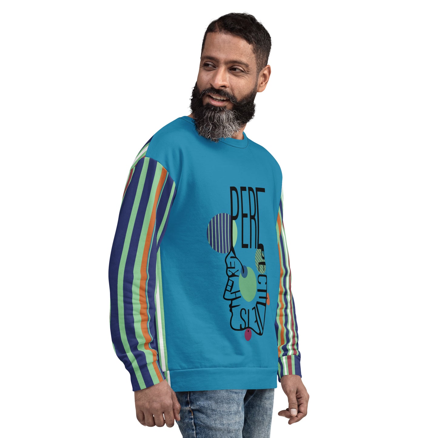 ATTITUDE. Unisex Sweatshirt. PERSPECTIVE. Blue.