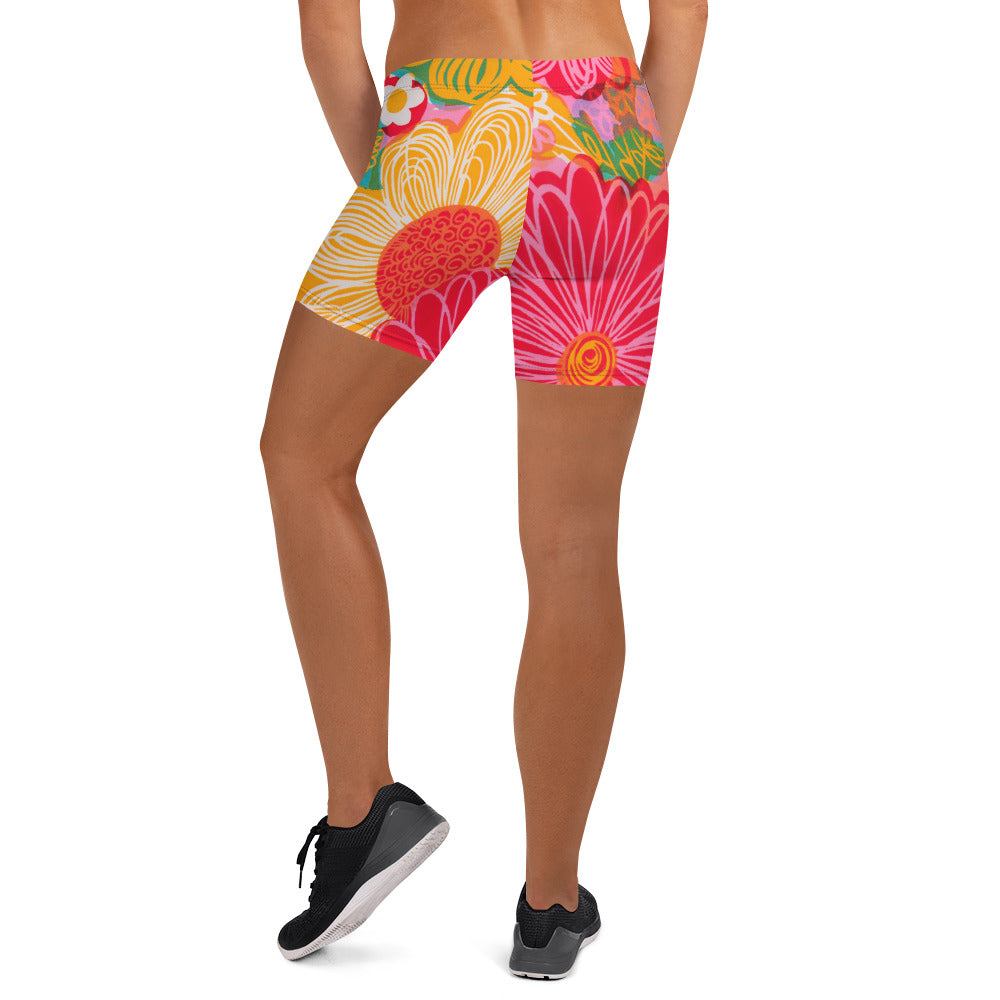 FLOWER POWER. Shorts, gym.