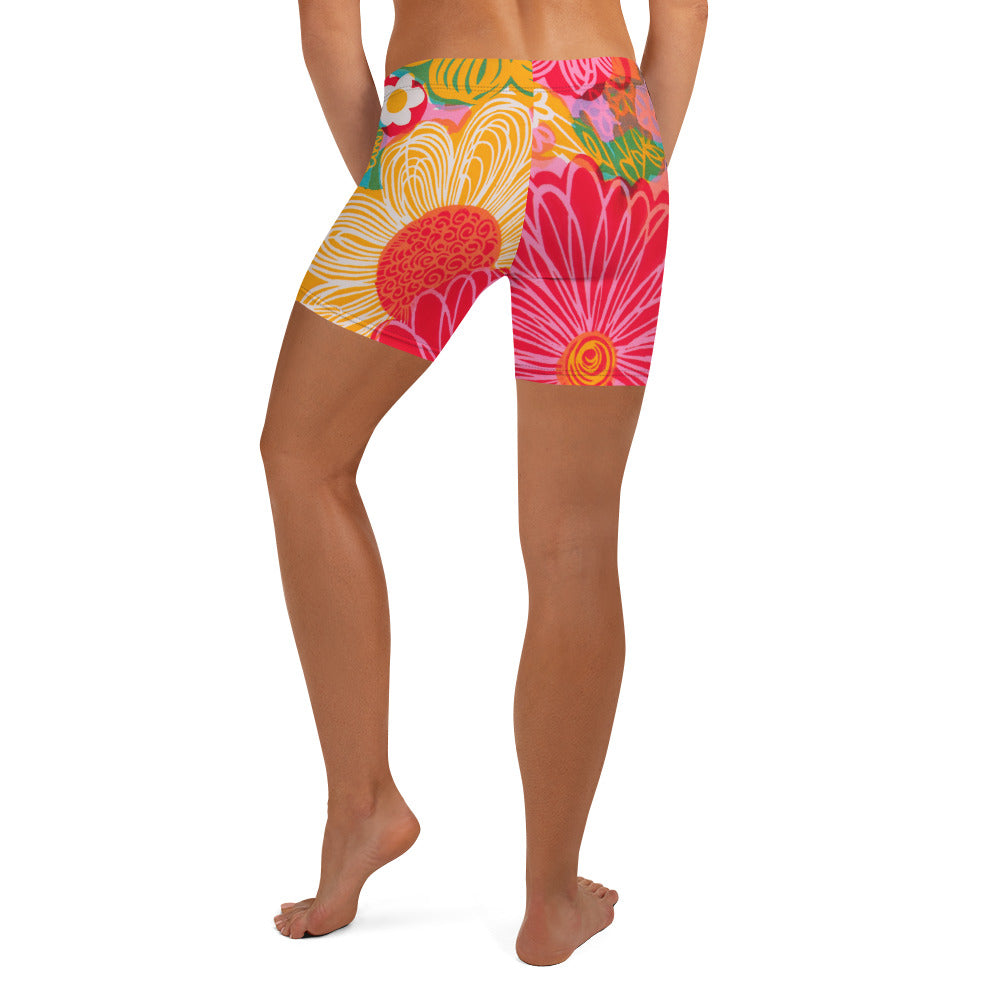 FLOWER POWER. Shorts, gym.