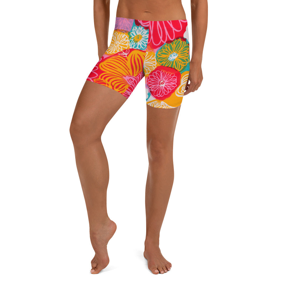 FLOWER POWER. Shorts, gym.