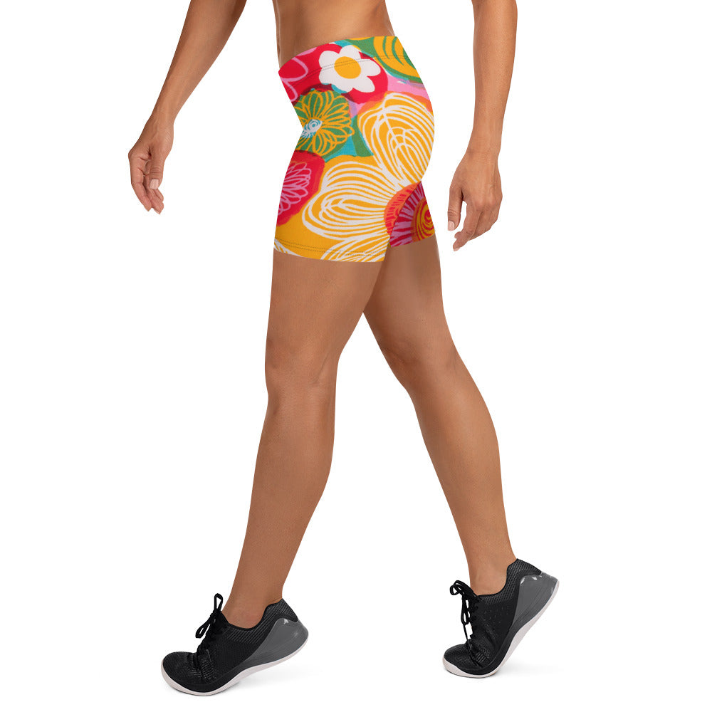 FLOWER POWER. Shorts, gym.