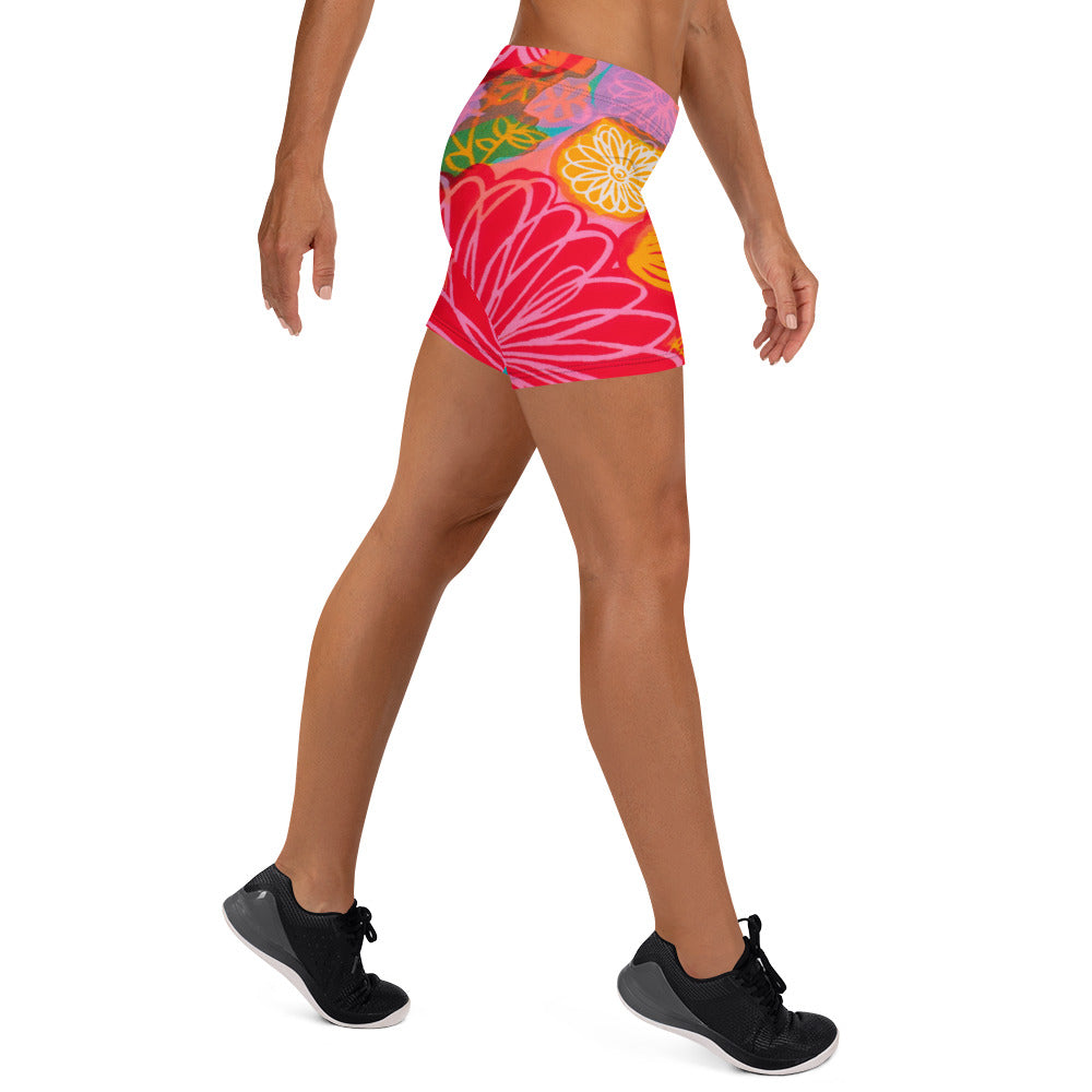 FLOWER POWER. Shorts, gym.