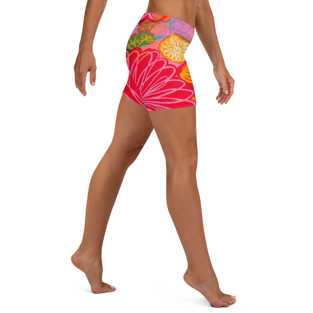 FLOWER POWER. Shorts, gym.