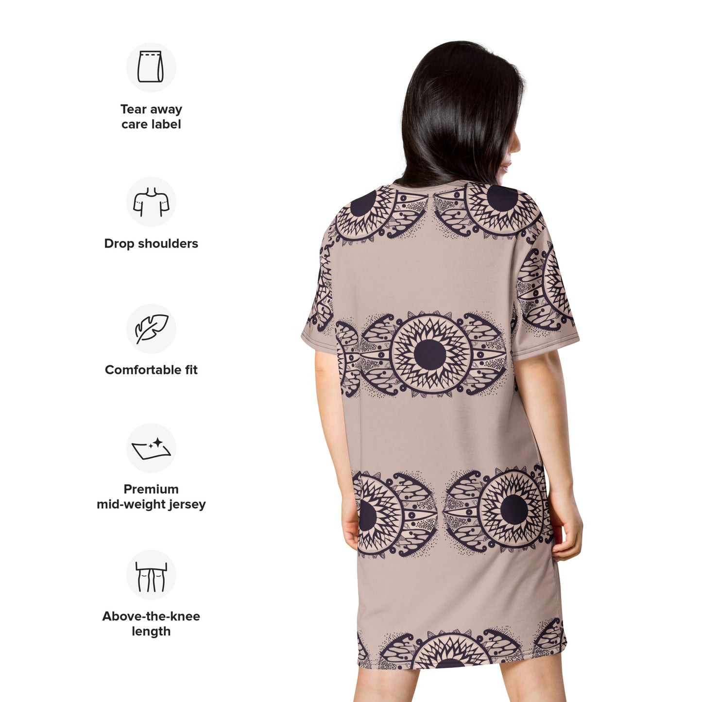 VIBE TRIBE. T-shirt dress