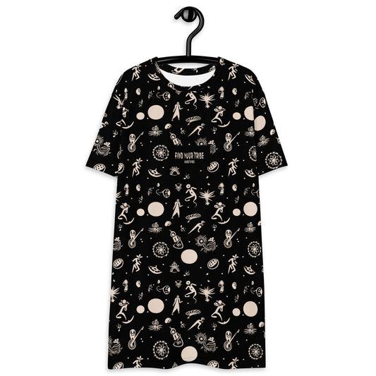 VIBE TRIBE. Oversized T-shirt dress