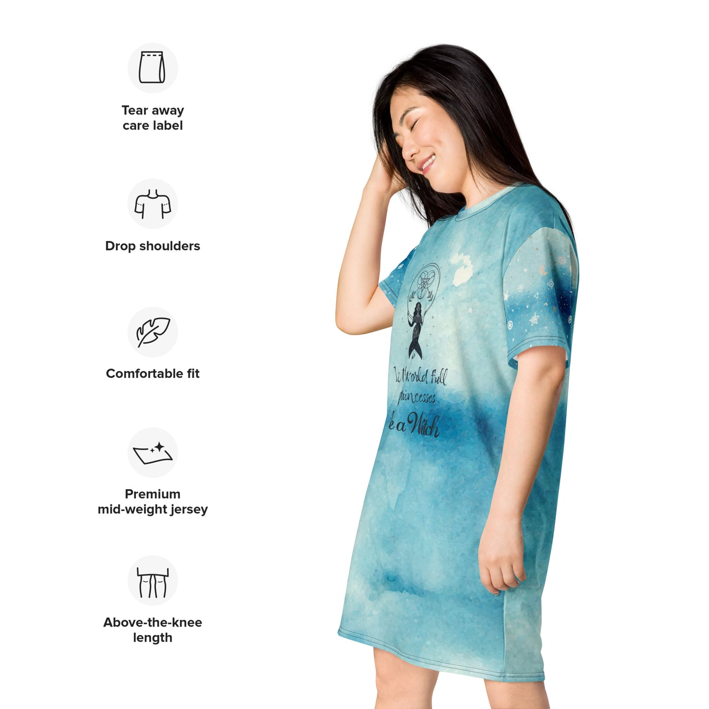 UNDER THE INFLUENCE. T-shirt dress. BE A WITCH.