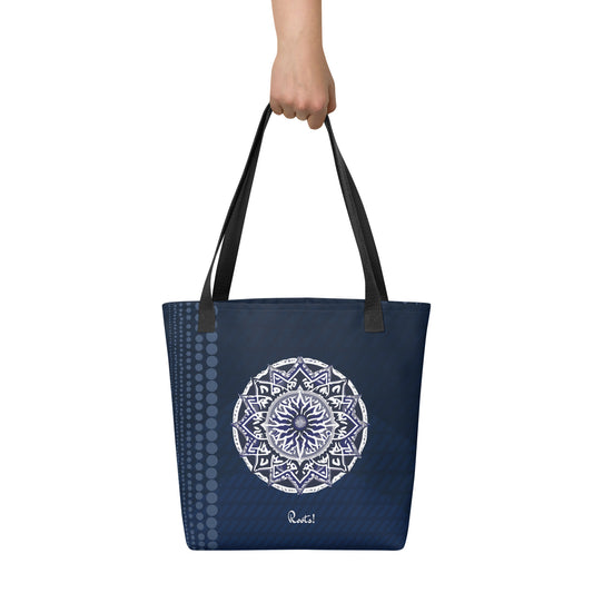 ROOTS! Tote bag. Blue Mandala.
