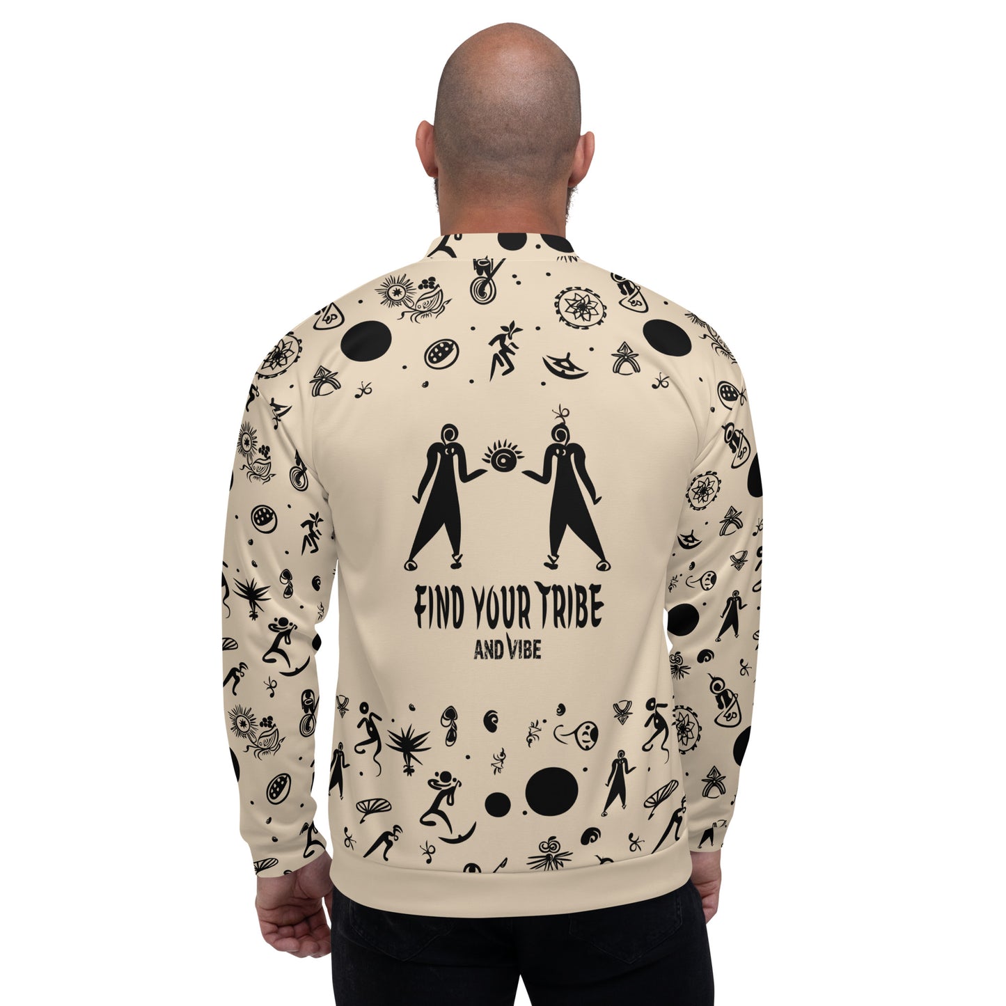 VIBE TRIBE. Designed Unisex Bomber Jacket.