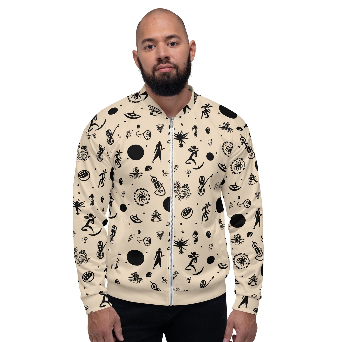 VIBE TRIBE. Designed Unisex Bomber Jacket.