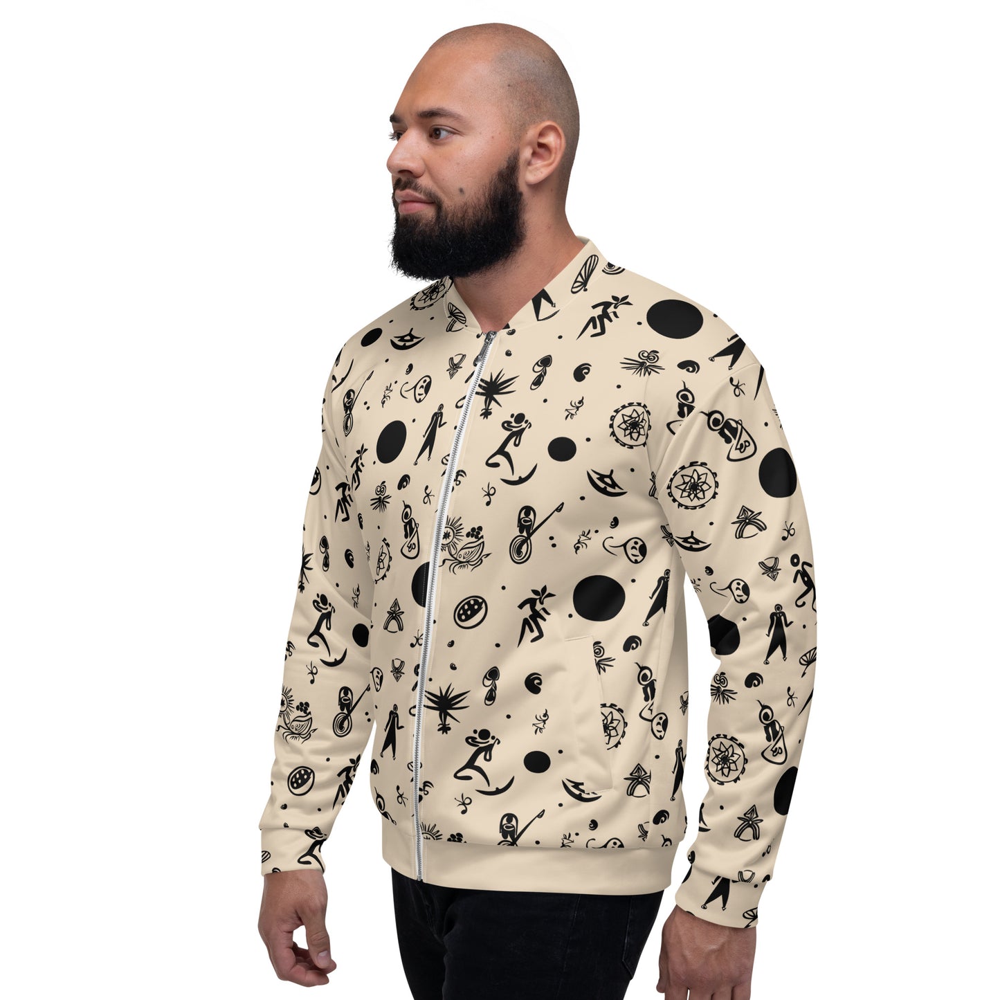 VIBE TRIBE. Designed Unisex Bomber Jacket.