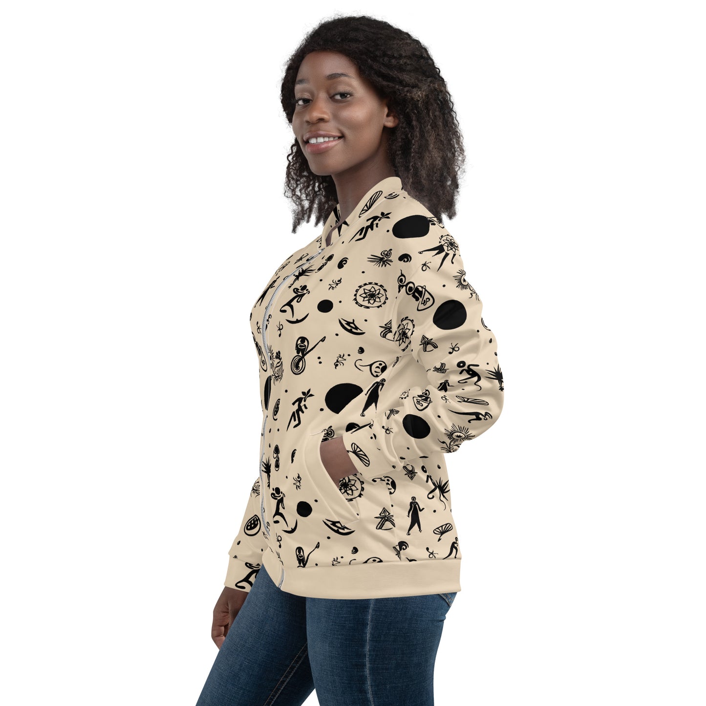 VIBE TRIBE. Designed Unisex Bomber Jacket.