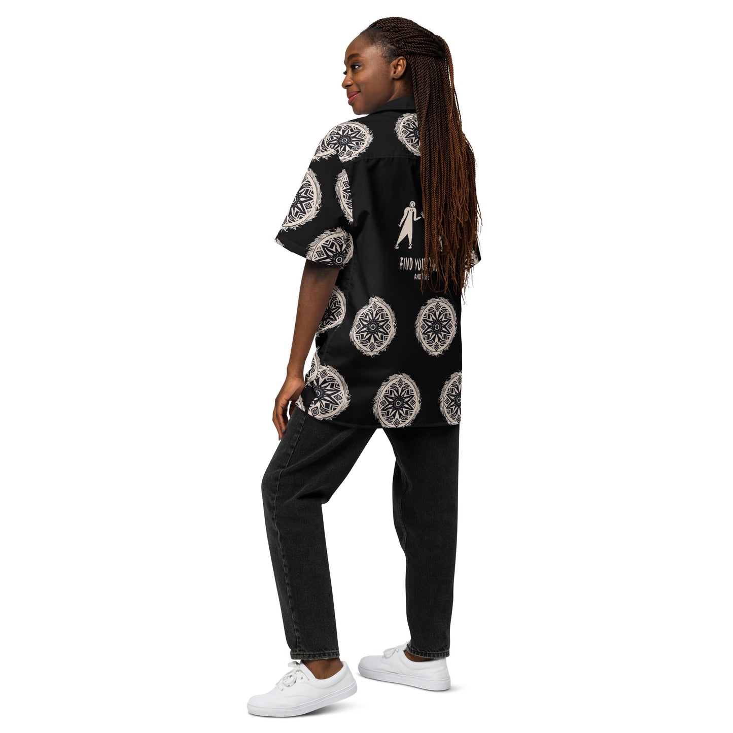 VIBE TRIBE. Unisex button shirt.