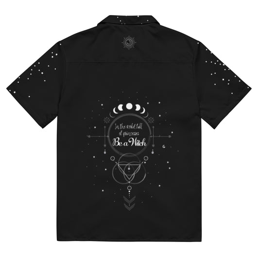 UNDER THE INFLUENCE. Unisex button shirt. BE A WITCH.