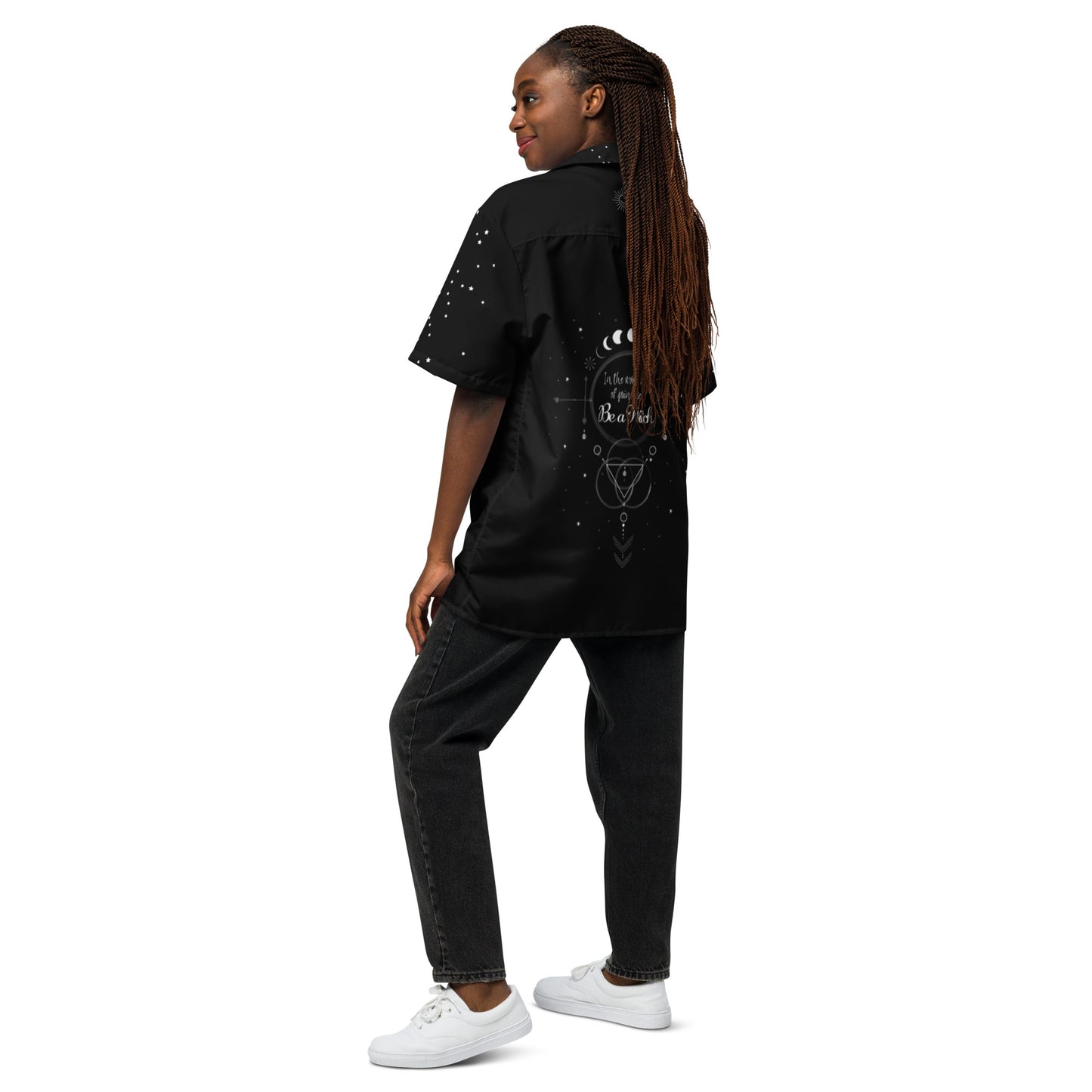 UNDER THE INFLUENCE. Unisex button shirt. BE A WITCH.