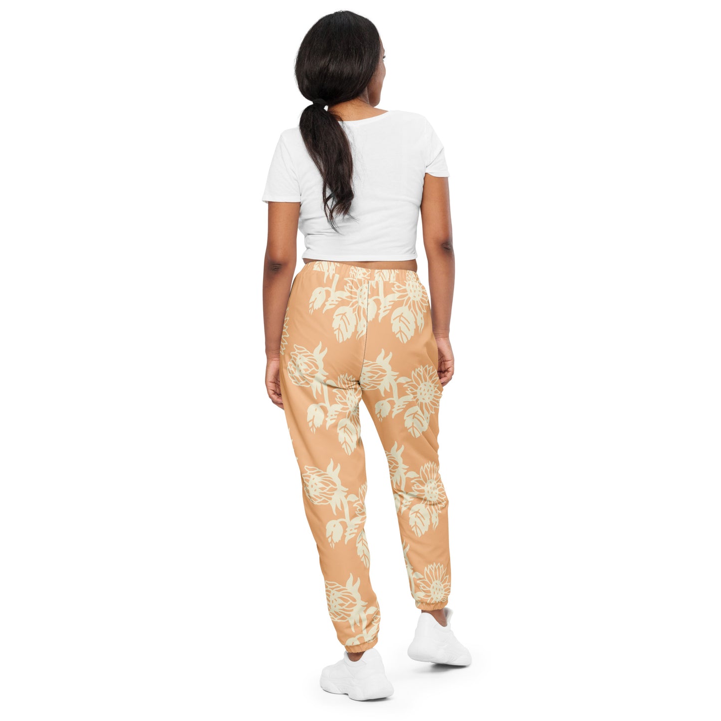 FLOWER POWER. Unisex track pants. Water resistant. SUNFLOWERS.