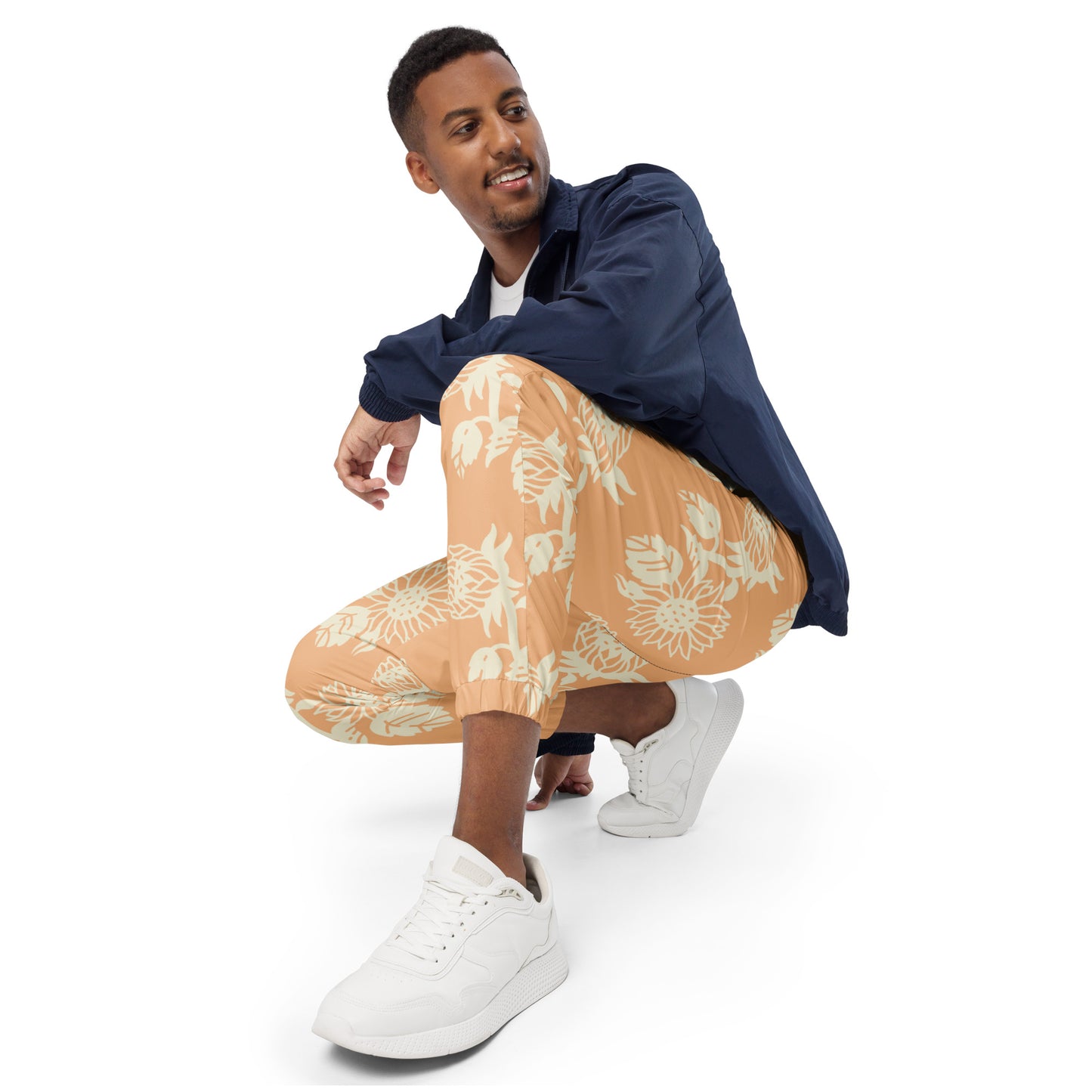 FLOWER POWER. Unisex track pants. Water resistant. SUNFLOWERS.