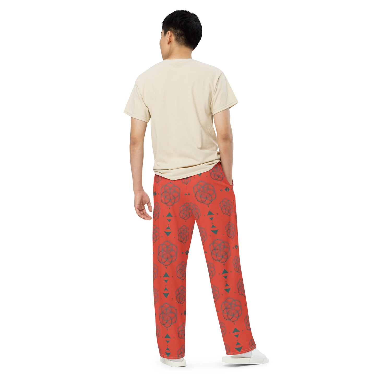 All-over print unisex wide-leg pants. MANDALA.