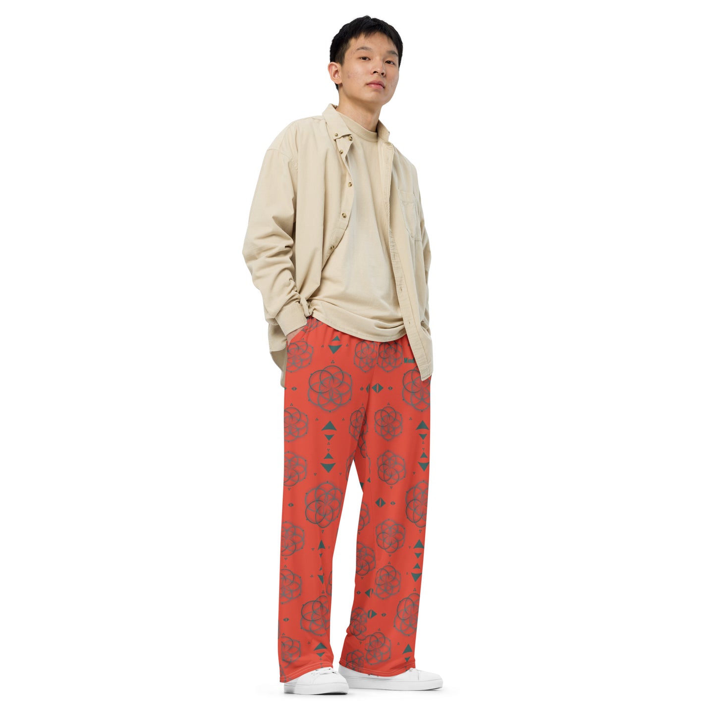 All-over print unisex wide-leg pants. MANDALA.