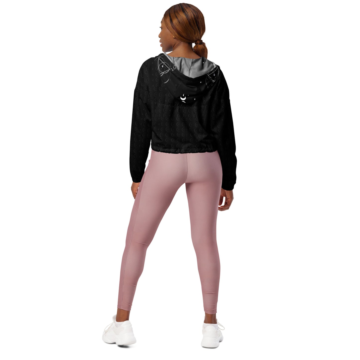 UNDER THE INFLUENCE. Women’s cropped water resistant windbreaker. BE A WITCH.