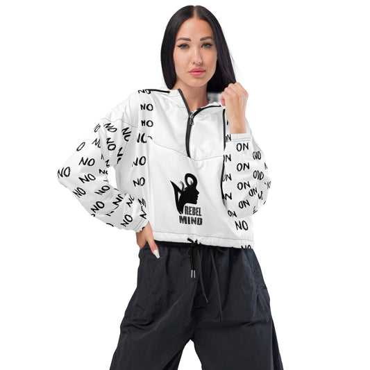 Women’s cropped water-resistant windbreaker. REBEL MIND.