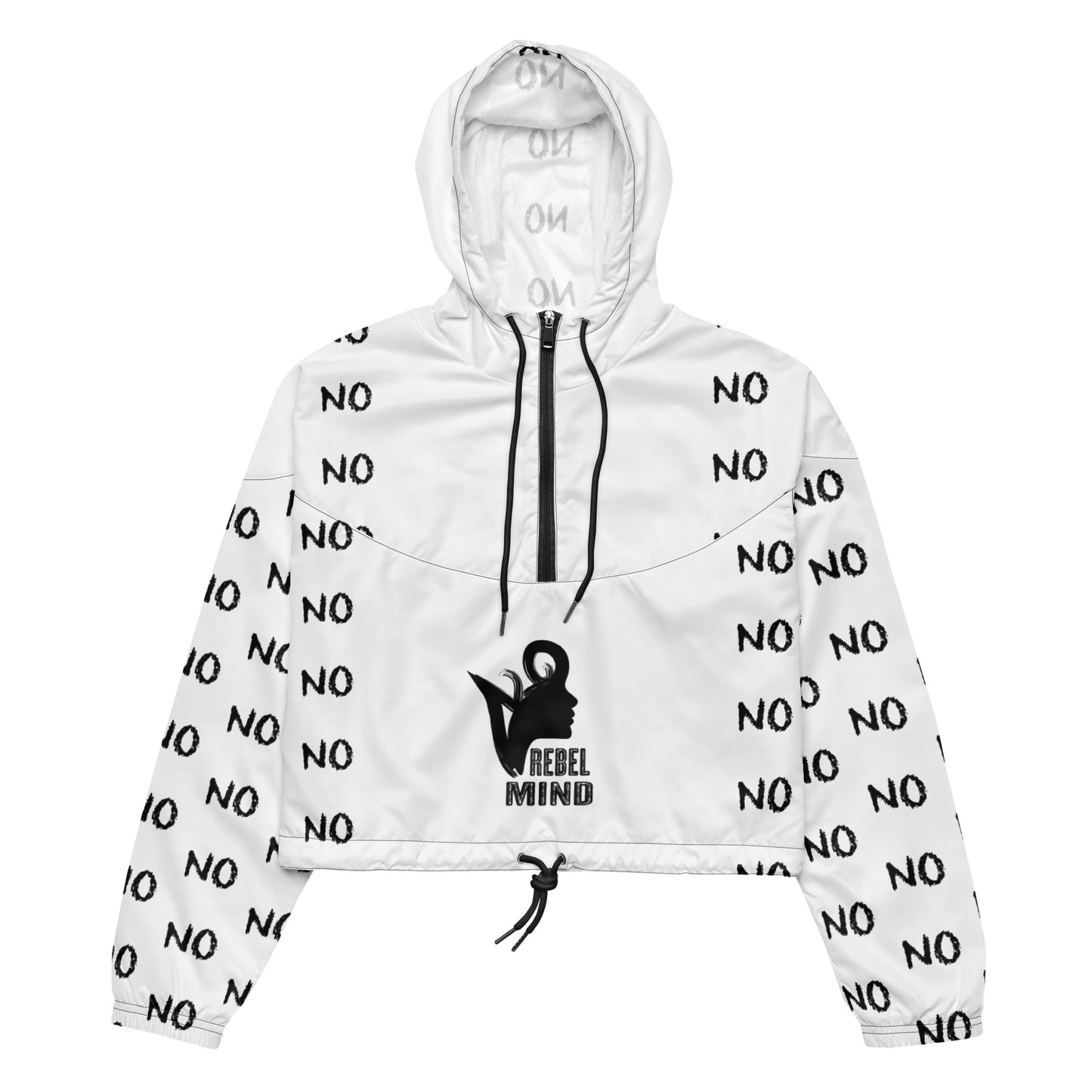 Women’s cropped water-resistant windbreaker. REBEL MIND.
