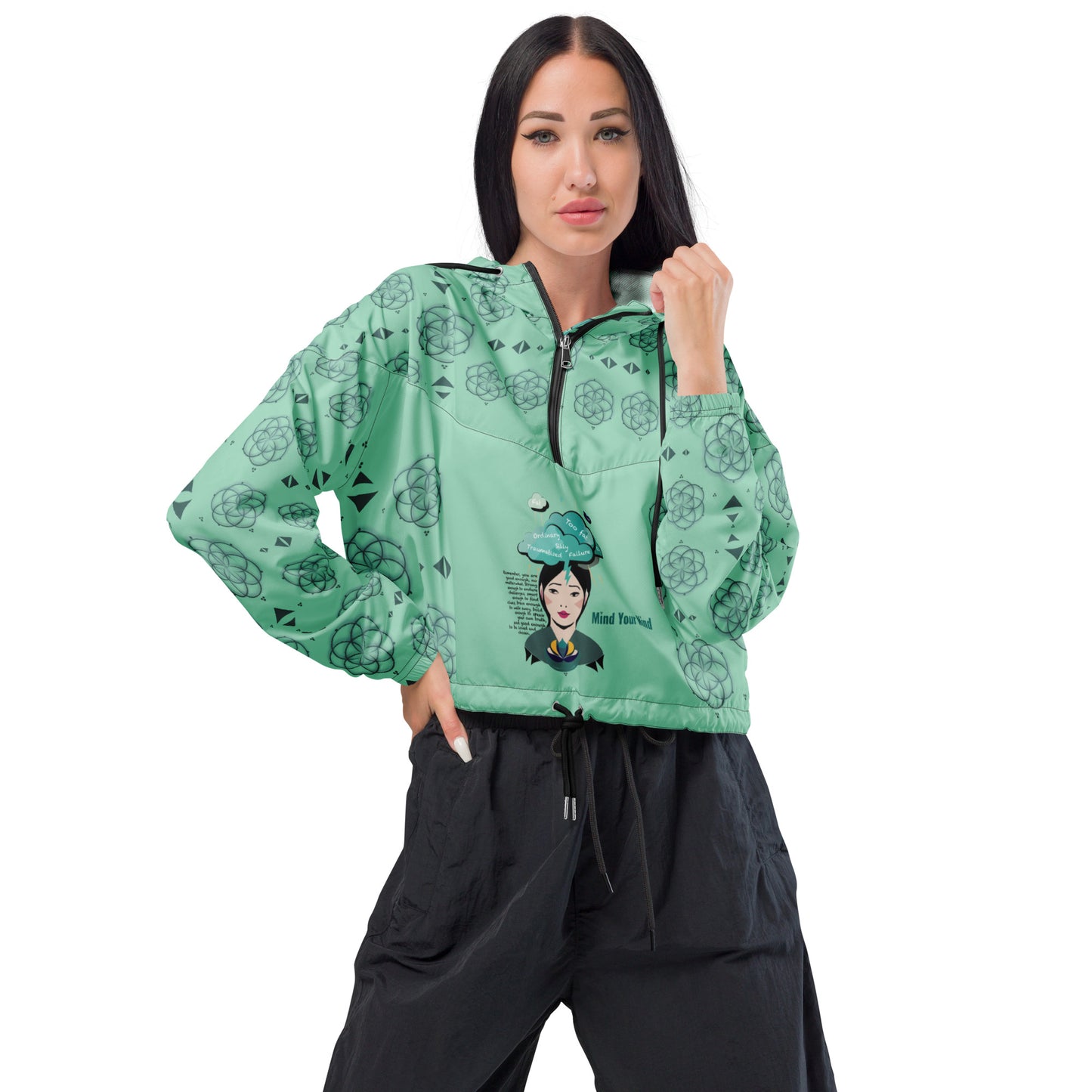 ATTITUDE. Women’s cropped windbreaker. MIND YOUR MIND