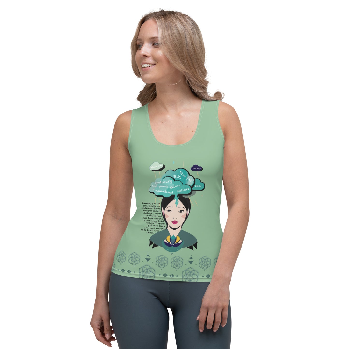 ATTITUDE. Sublimation Cut & Sew Tank Top. MIND YOUR MIND.