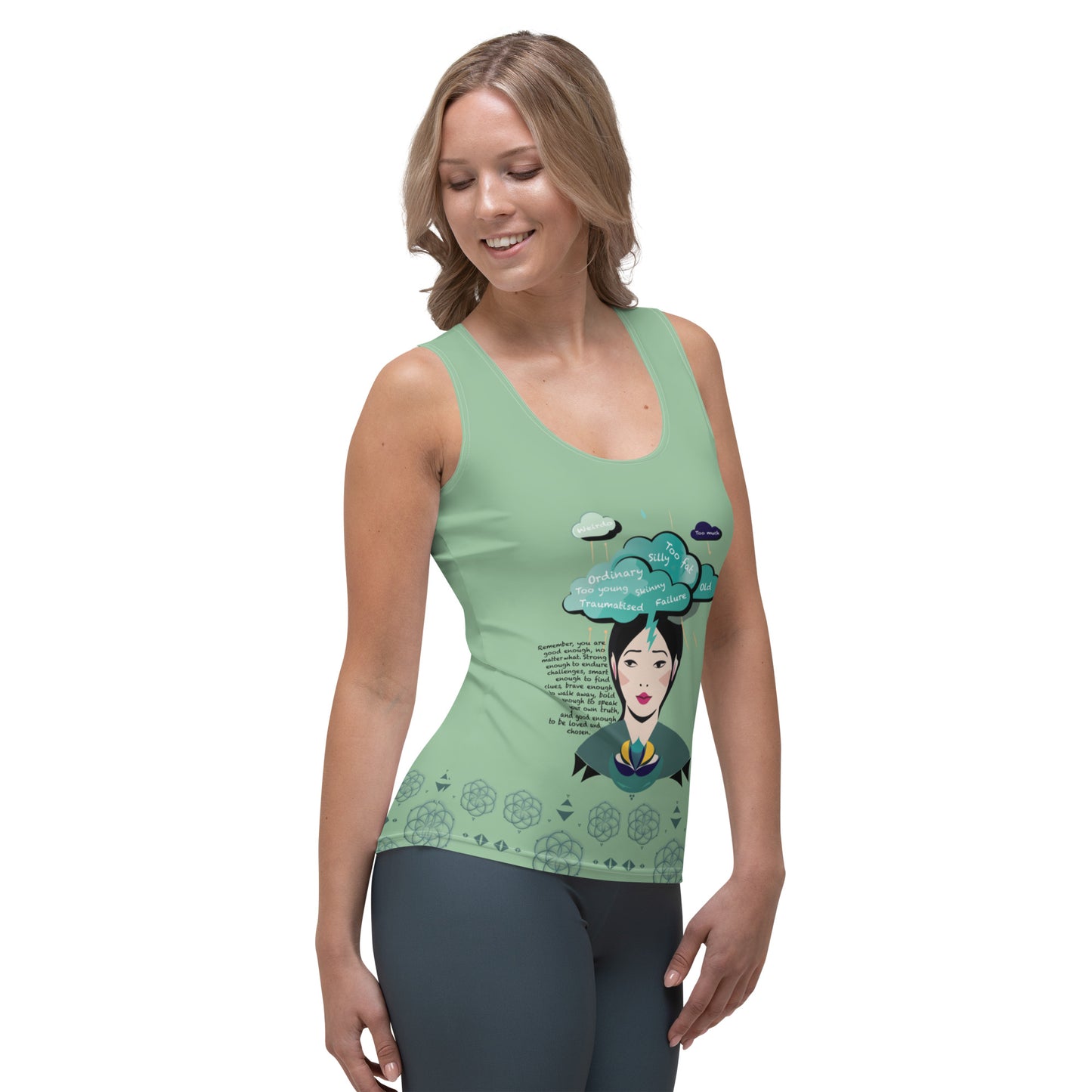 ATTITUDE. Sublimation Cut & Sew Tank Top. MIND YOUR MIND.