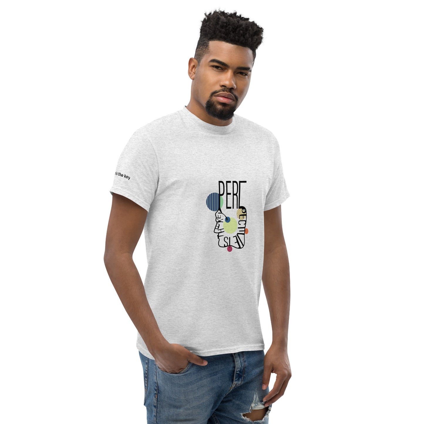ATTITUDE. Men's classic tee. PERSPECTIVE IS THE KEY.