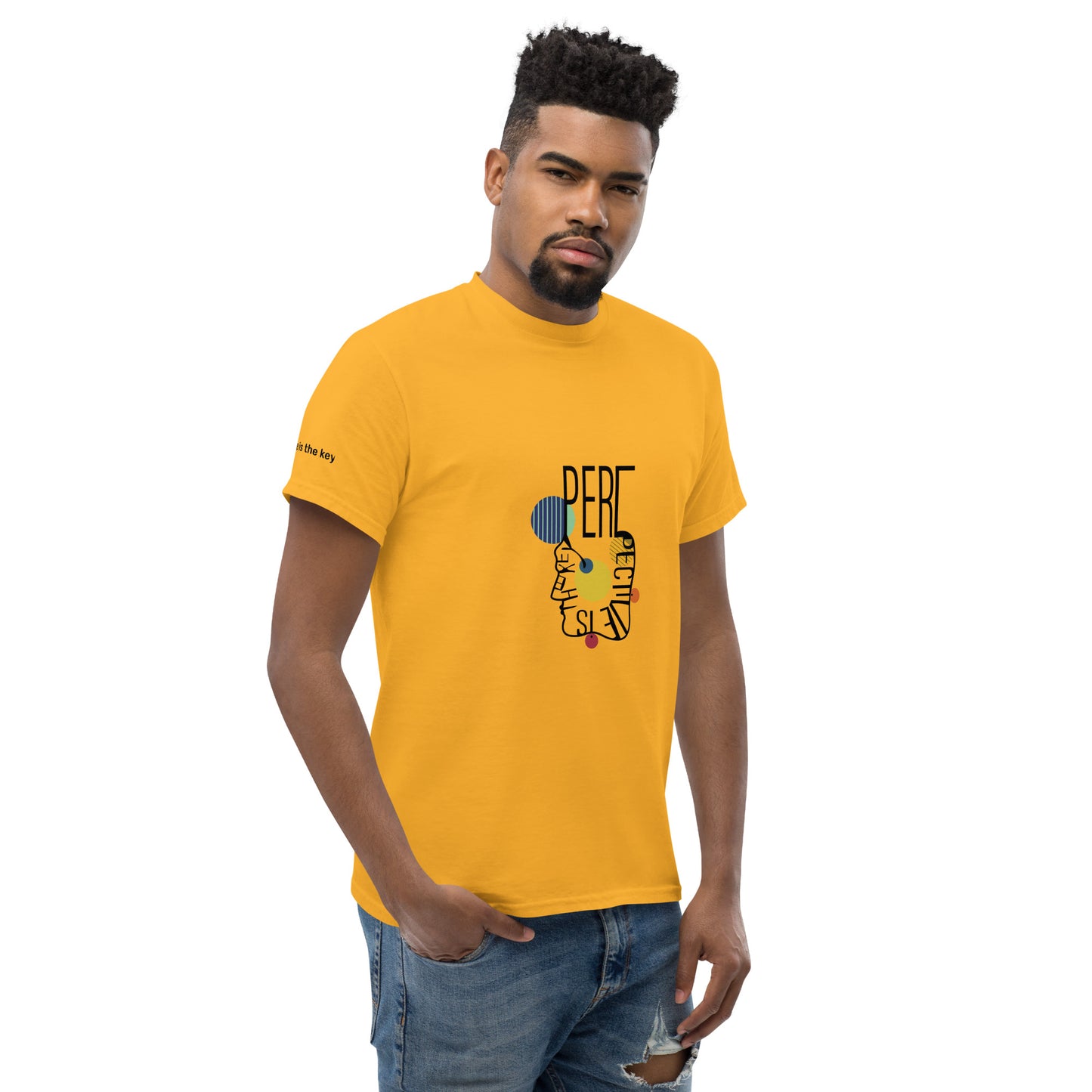 ATTITUDE. Men's classic tee. PERSPECTIVE IS THE KEY.