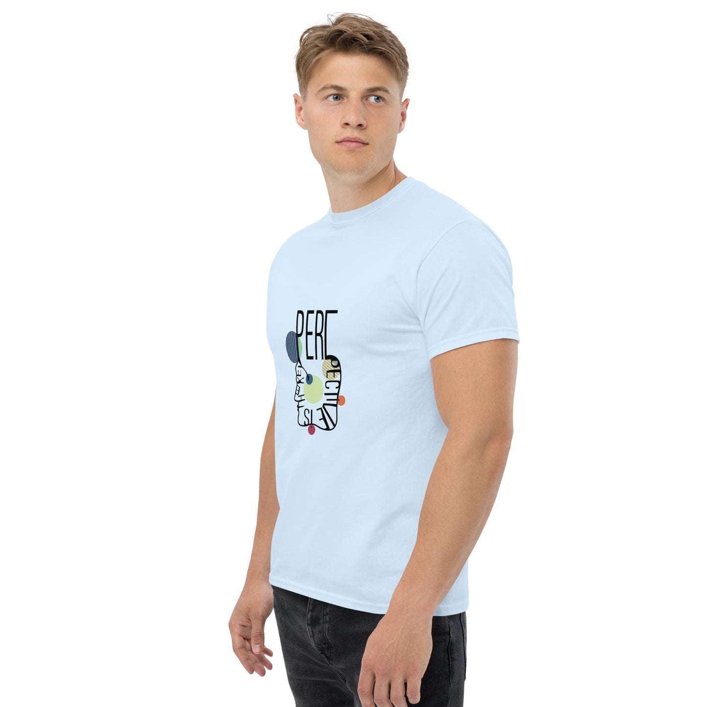 ATTITUDE. Men's classic tee. PERSPECTIVE IS THE KEY.