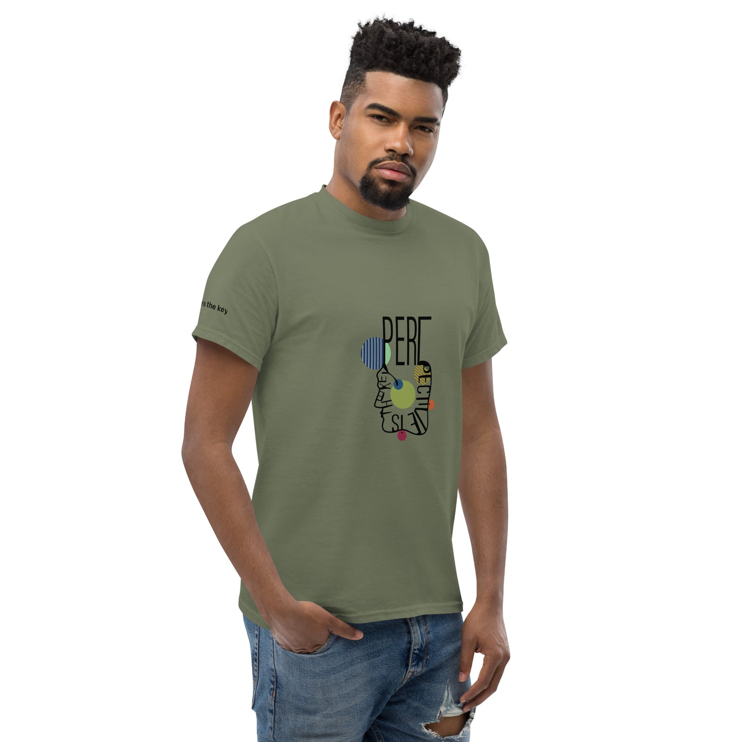 ATTITUDE. Men's classic tee. PERSPECTIVE IS THE KEY.