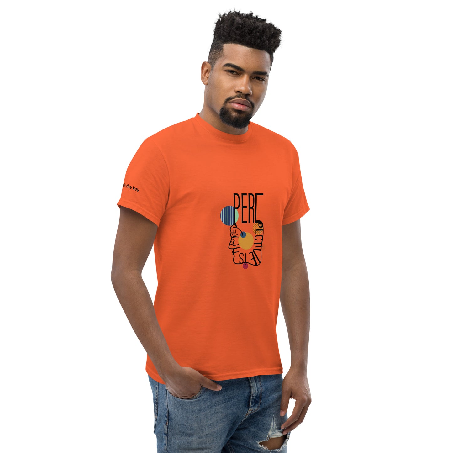 ATTITUDE. Men's classic tee. PERSPECTIVE IS THE KEY.