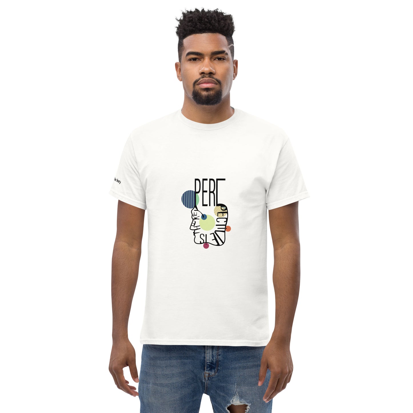 ATTITUDE. Men's classic tee. PERSPECTIVE IS THE KEY.
