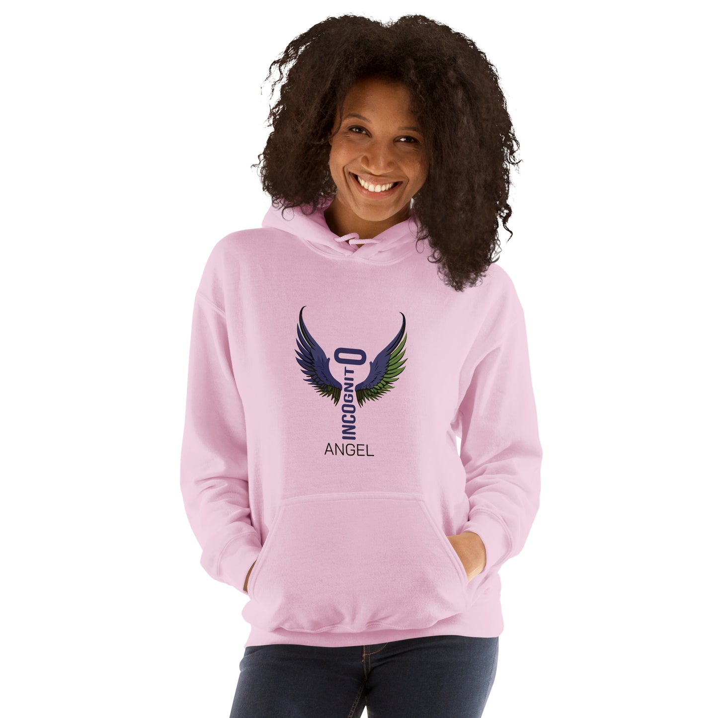 ATTITUDE. Unisex Printed Hoodie. ANGEL INCOGNITO.