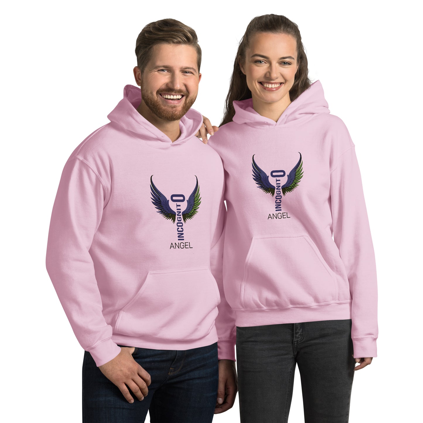 ATTITUDE. Unisex Printed Hoodie. ANGEL INCOGNITO.