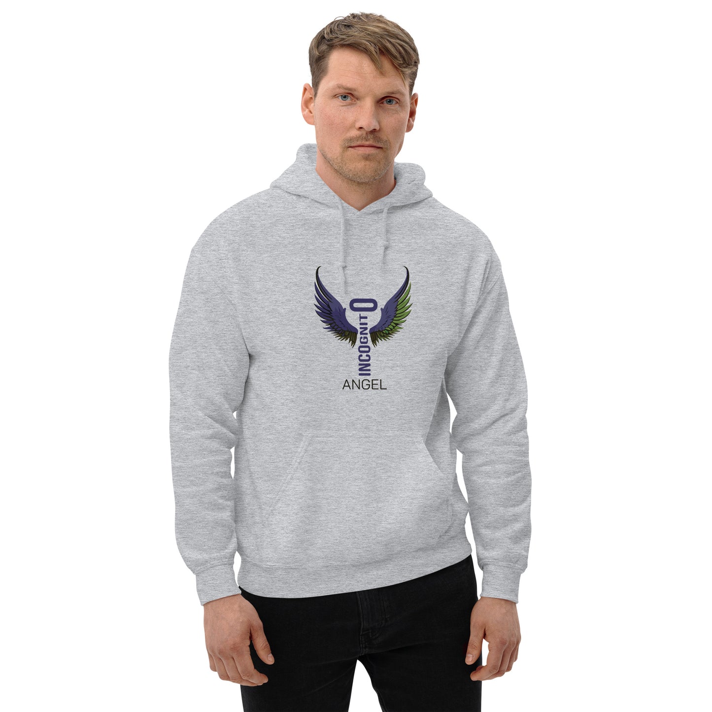 ATTITUDE. Unisex Printed Hoodie. ANGEL INCOGNITO.