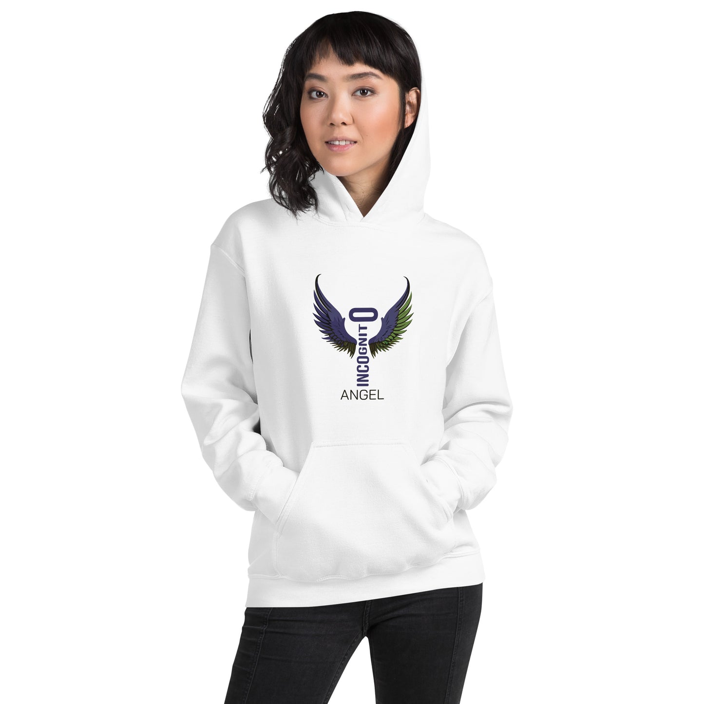 ATTITUDE. Unisex Printed Hoodie. ANGEL INCOGNITO.